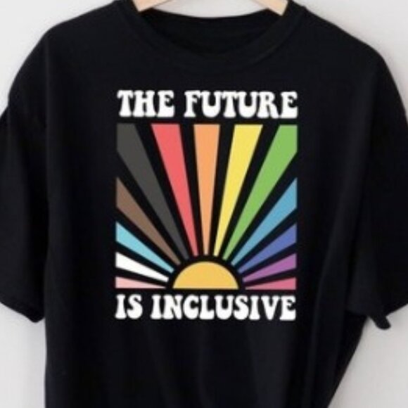 Future Is Inclusive Tee, Lgbt Shirt, Lesbian Pride Tee, Parade Pride Tee - Picture 3 of 3